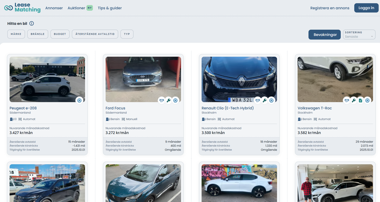 Lease Matching Privately Leased Car Marketplace