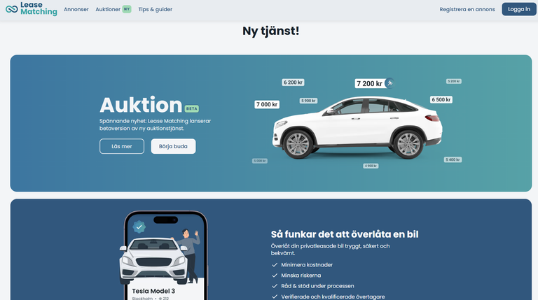 Lease Matching Auction Feature