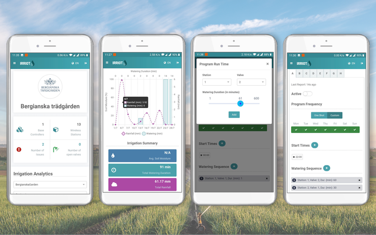 Irriot Irrigation - Mobile app